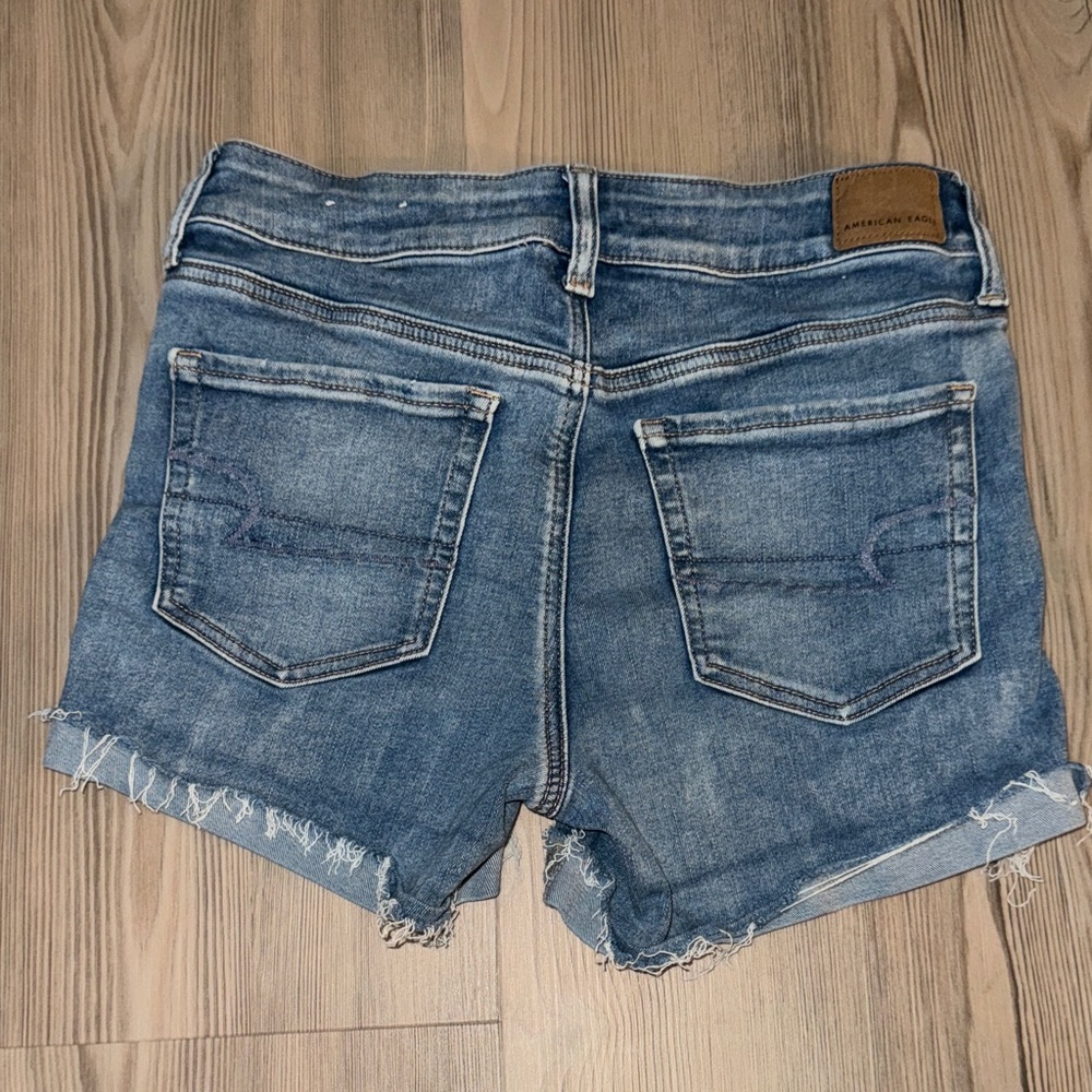 American Eagle Outfitters Distressed Blue Jean Shorts